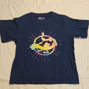 Uniqlo Kids Dark Blue T-Shirt with Colorful Graphic